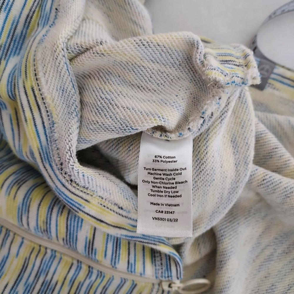 T by Talbots Classic French Terry Crewneck Space Dye Pullover Sweatshirt - Picture 8 of 9